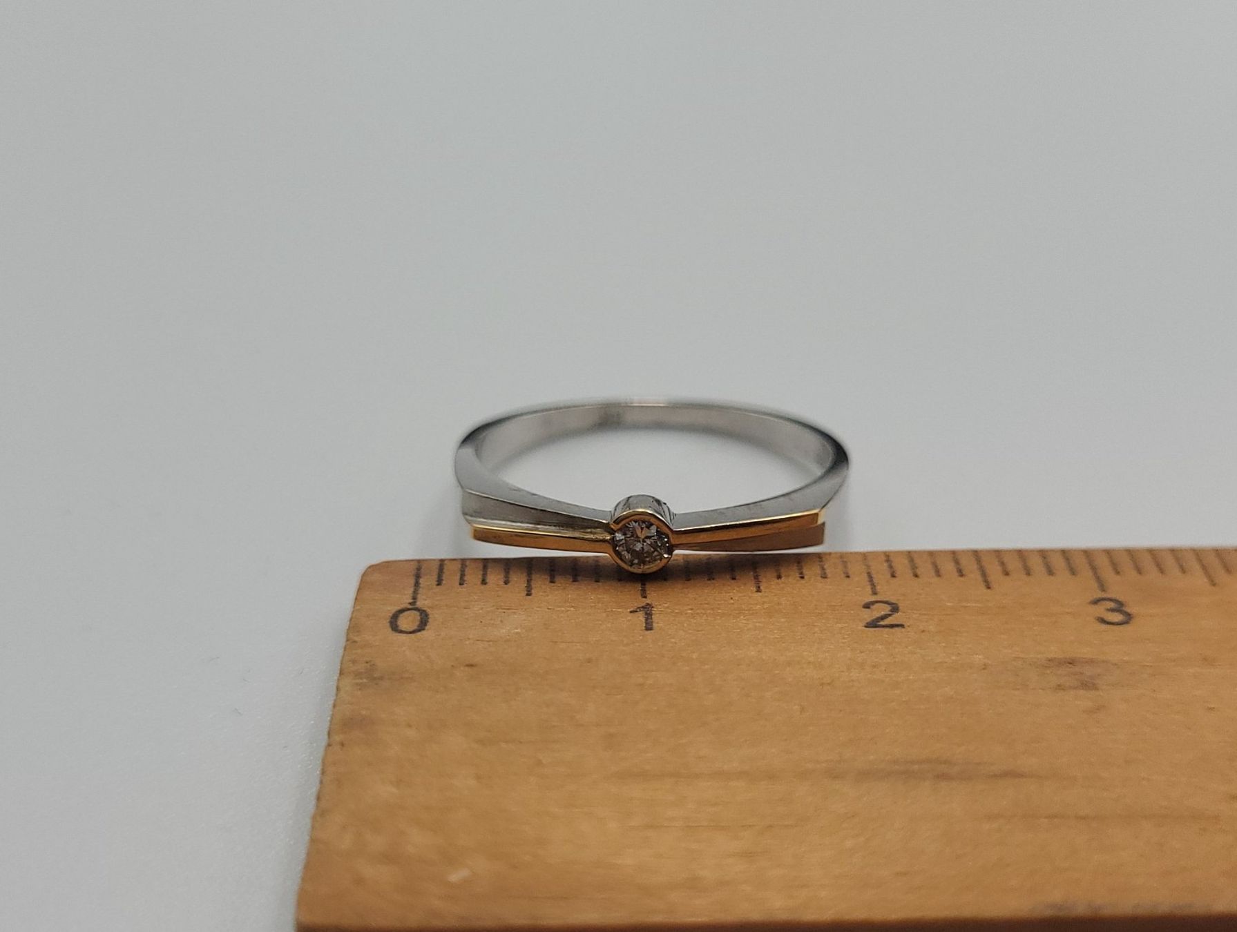 Anelli: 18 Karat 750 Bicolour Gold Ring Mit Diamant – Usato da Wald ZH venduto da Dasilver 4