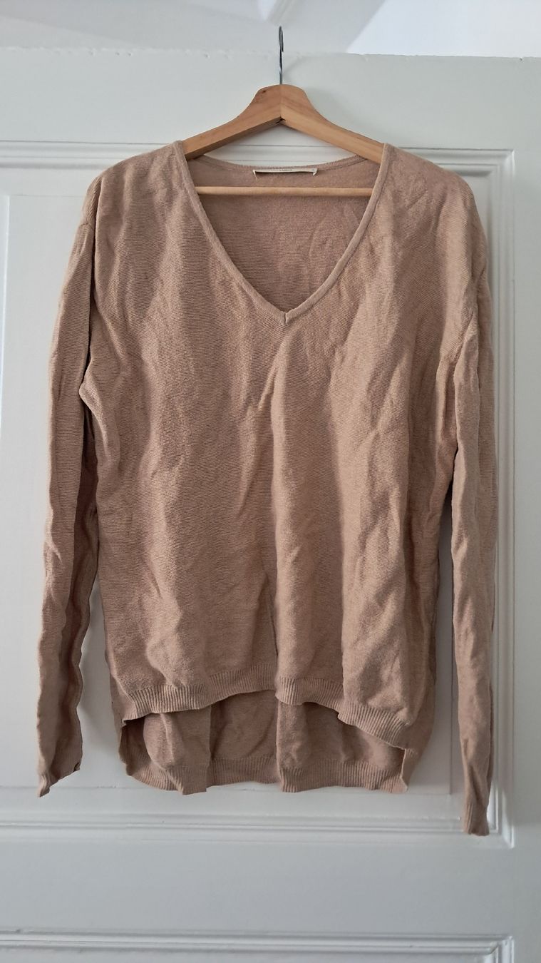 Lanius Pullover & Sweatshirts: Damen Pullover LANIUS beige Grösse 36 V-Ausschnitt – Gebraucht aus Basel von blueberrypirat