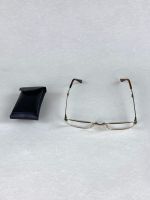 Lesebrille | faltbar | Gold-Braun | Mit Etui
