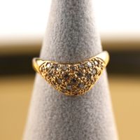Goldring 18K mit Diamanten