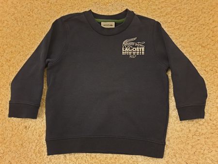 Pull Lacoste garçon 104cm/ 4ans, coton, navy, très bon état
