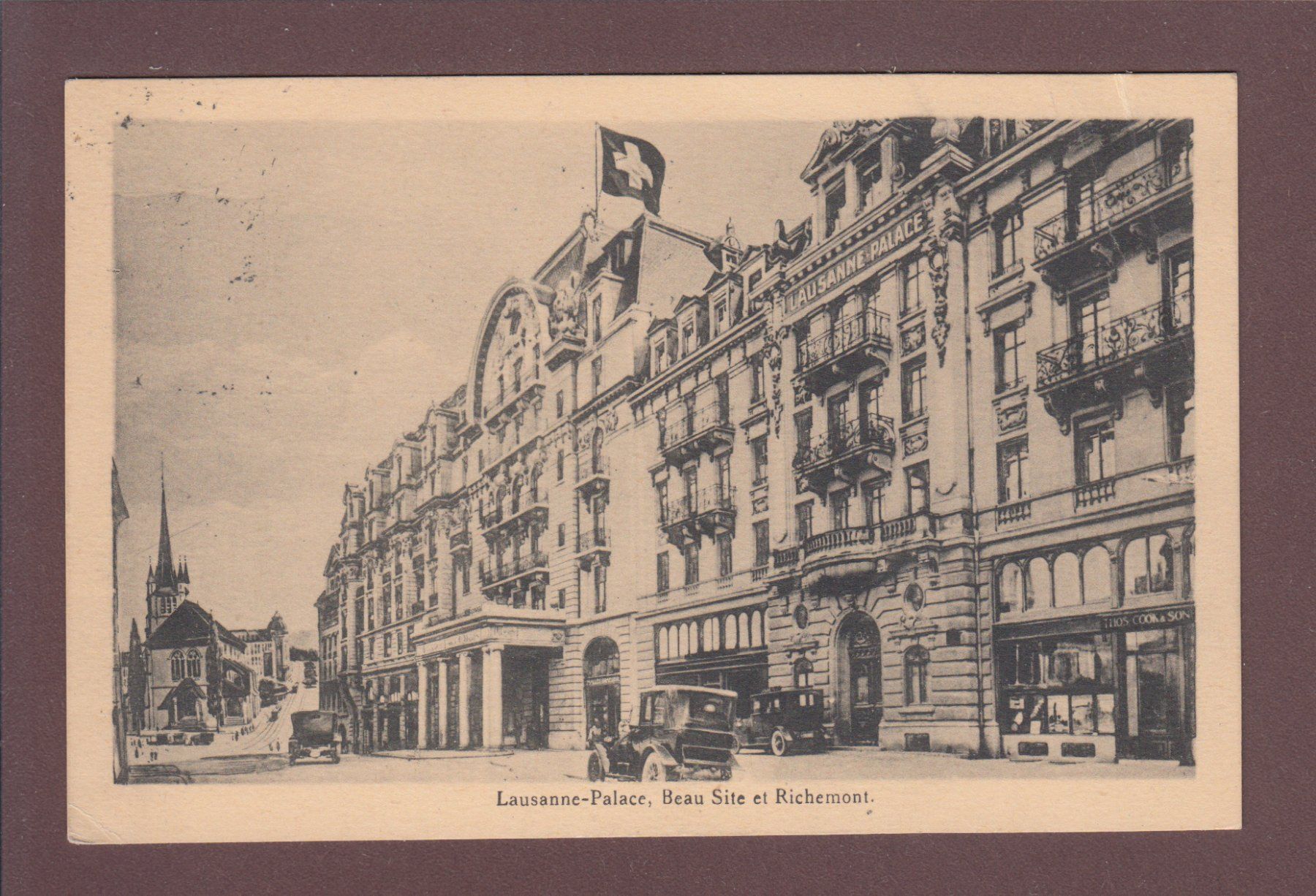 Cartoline postali: LAUSANNE - Palace - Auto - 1924 – Usato da Pully venduto da nicecards