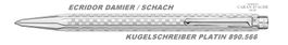 890.566 DAMIER Schach * Ecridor CDA * Kugelschreiber Platin