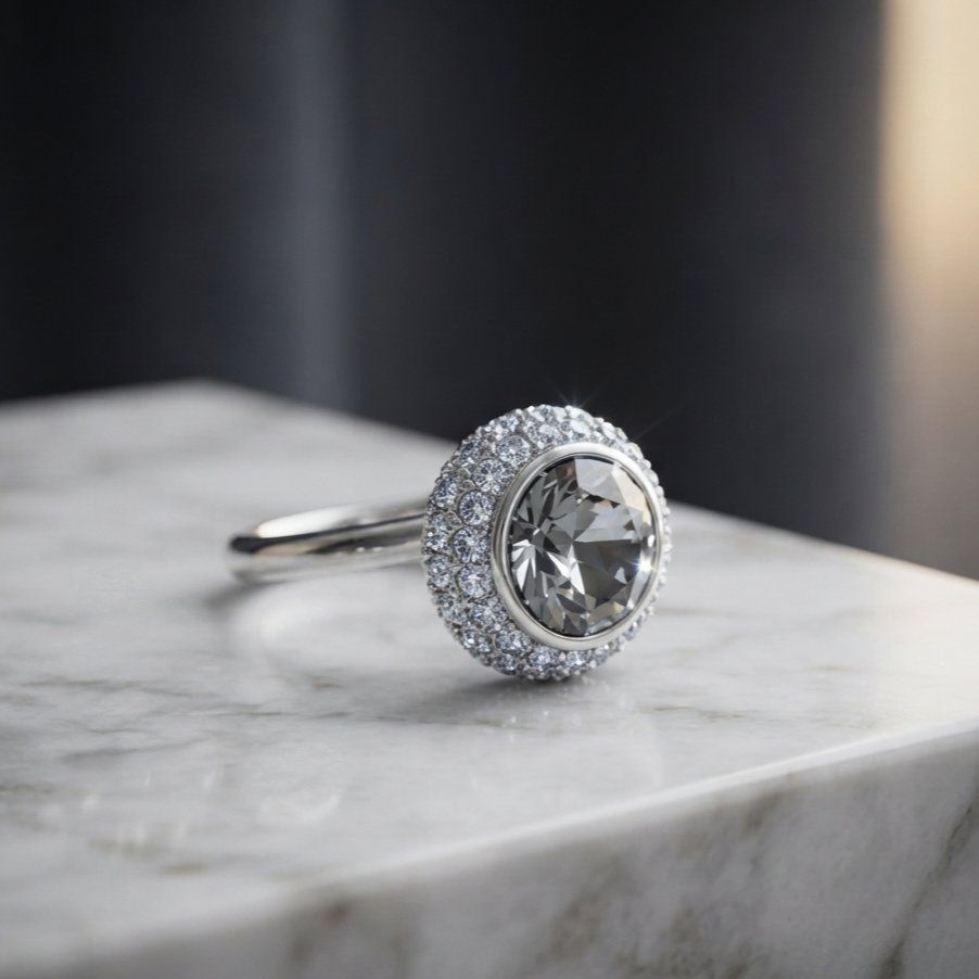 Anelli: Eleganter Ring mit Swarovski Steinen - Neu – Nuovo e nell'imballaggio originale da Uetikon am See venduto da Springdream