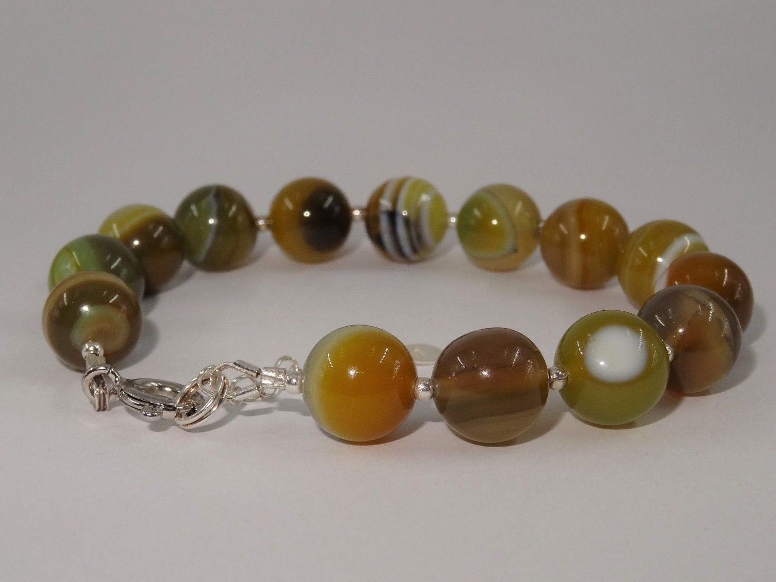 Bracciali & Braccialetti: Armband mit Achat und Silber Verschluss – Nuovo e nell'imballaggio originale da Matten b. Interlaken venduto da kero71 5