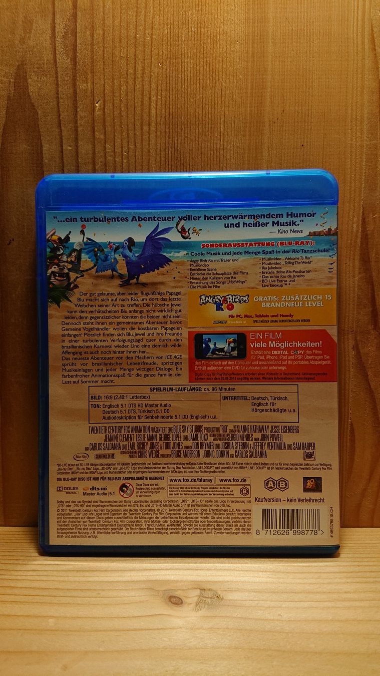 Tutti i DVDs: RIO 1 und 2 auf Blu-Ray – Usato da Wilderswil venduto da Exebub 2