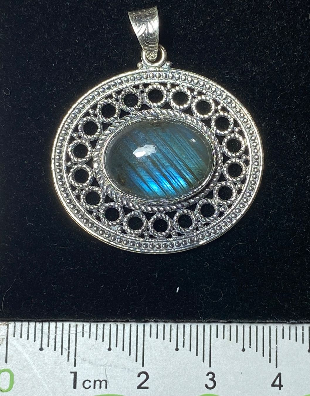 Ciondoli: boho Anhänger 925 Silber natürlicher Labradorit – Nuovo e nell'imballaggio originale da Laax GR venduto da krippenfiguren-laax 7