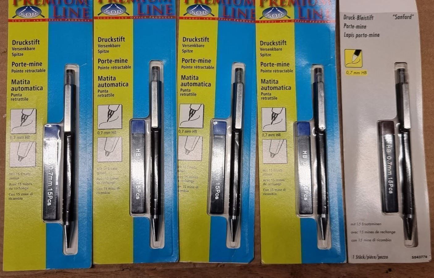 Penna & Evidenziatori: 5 Stück Druckstifte 0.7mm – Nuovo e nell'imballaggio originale da Rebstein venduto da James-Dean
