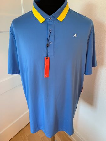 REDVANLY Herren Golf Poloshirt, Gr. XL, Blau, NEU