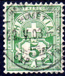 Alle Briefmarken: 1903 ZIFFERMUSTER SBK 65B GESTEMPELT - Q100 – Gebraucht aus Losone von EM2019