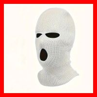 3 Loch Maske Gangster Skimaske Fasnacht Sturmmaske Weiss