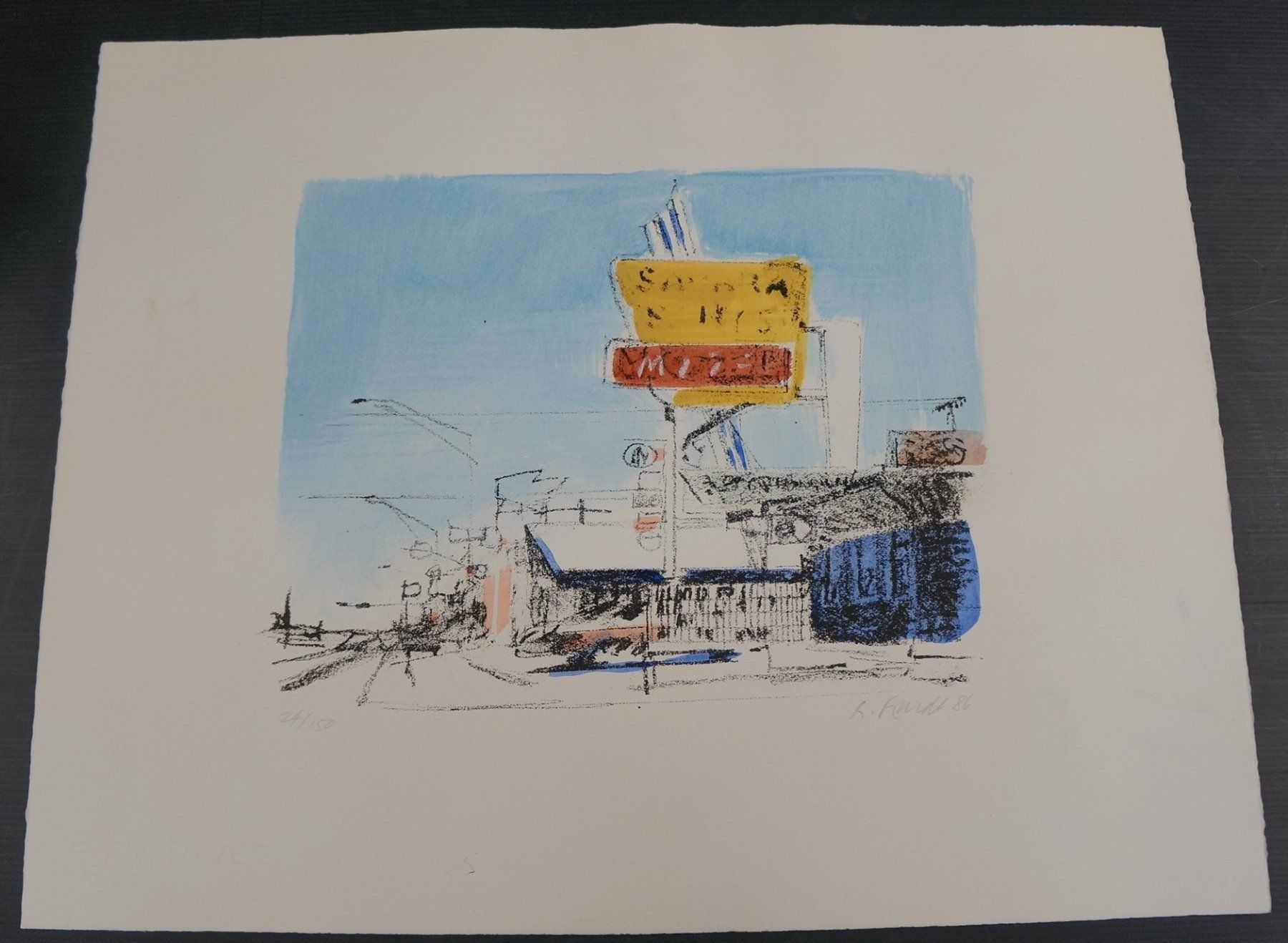 Grafica & Litografie: Rene Fendt Lithographie Gemälde – Usato da Basel venduto da bk_brockibasel