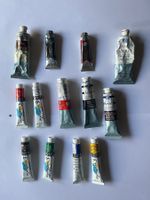 Verschiedene Farbtuben, Öl Acryl