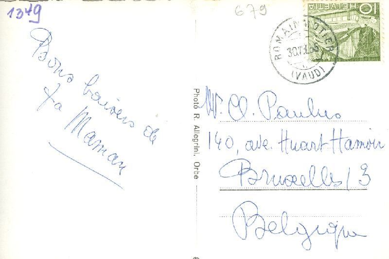 Cartoline postali: Romainmôtier + 1955 – Usato da Emmenbrücke venduto da teestube 1