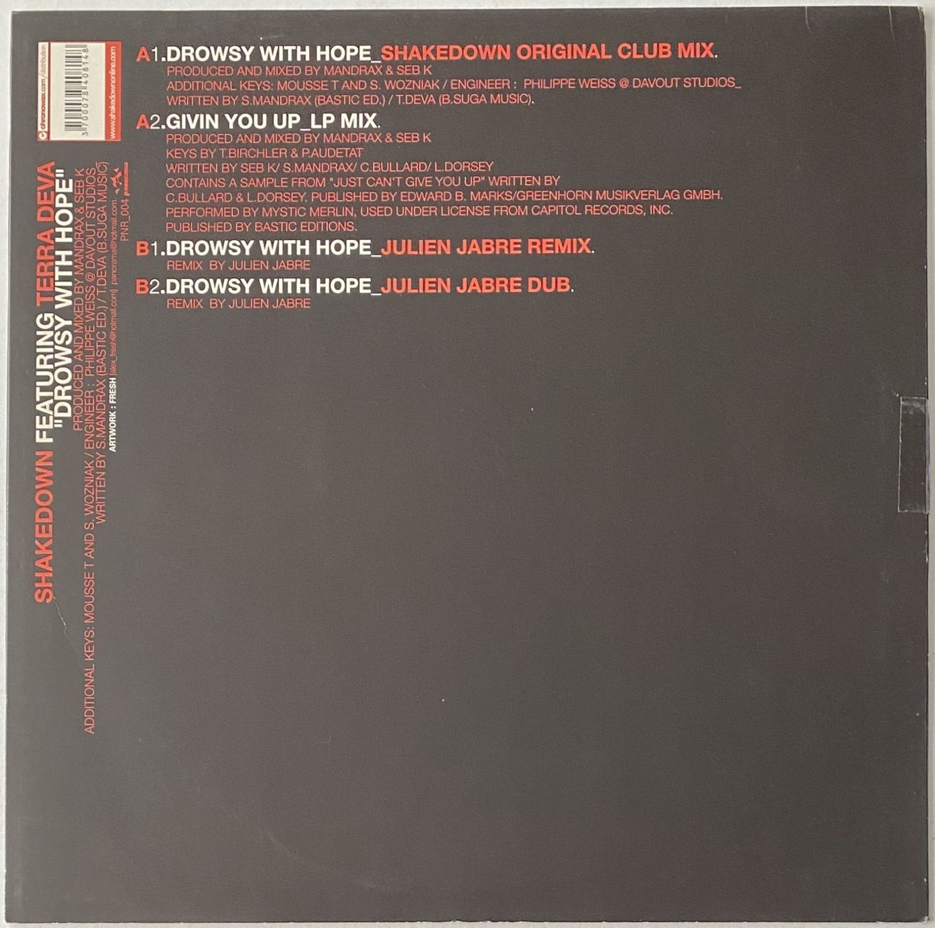Dischi in vinile: Shakedown, Drowsy With Hope (House) – Usato da Flums venduto da Empe1 2