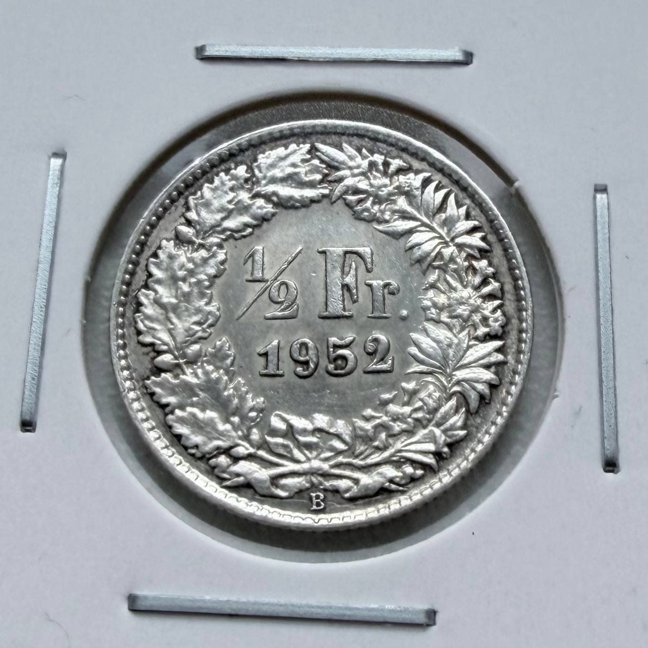 Tutti le monete: 1/2 Franken 1952 B Schweiz Silber – Usato da Sissach venduto da Valeriika 1
