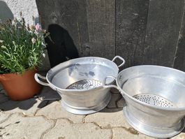 Küchensieb, antik -  2 Stk.