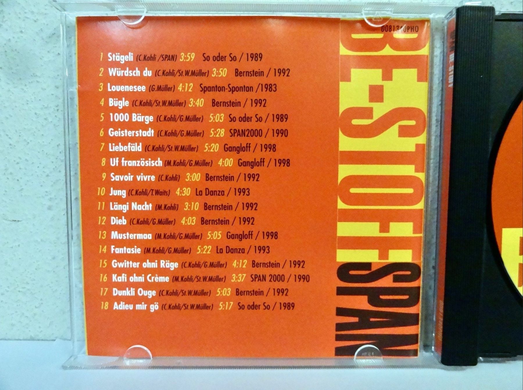 CDs: CD SPAN / BE-STOFF - 2006 - VERGRIFFEN – Neu (gemäss Beschreibung) aus Kerzers von djstarsky73 4