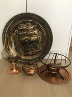 Vintage Messing Schiff Wanddeko + 3 Stk.