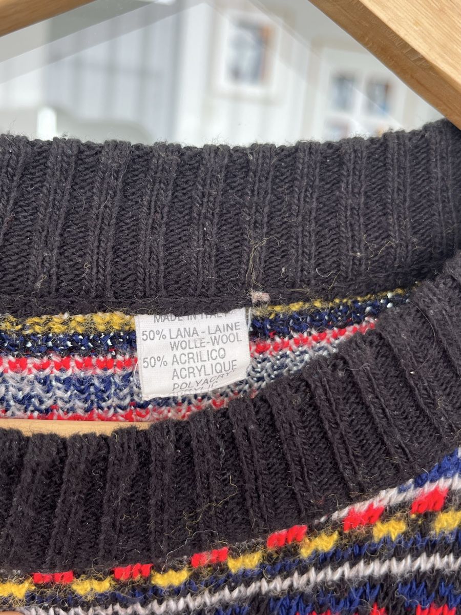 Maglioni & Felpe: Vintage Strickpullover Gr. M Fair Isle Muster Wolle – Usato da Bülach venduto da omb_3 2