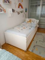 Kinderbett weiss mit einbett unten plus Bettkasten