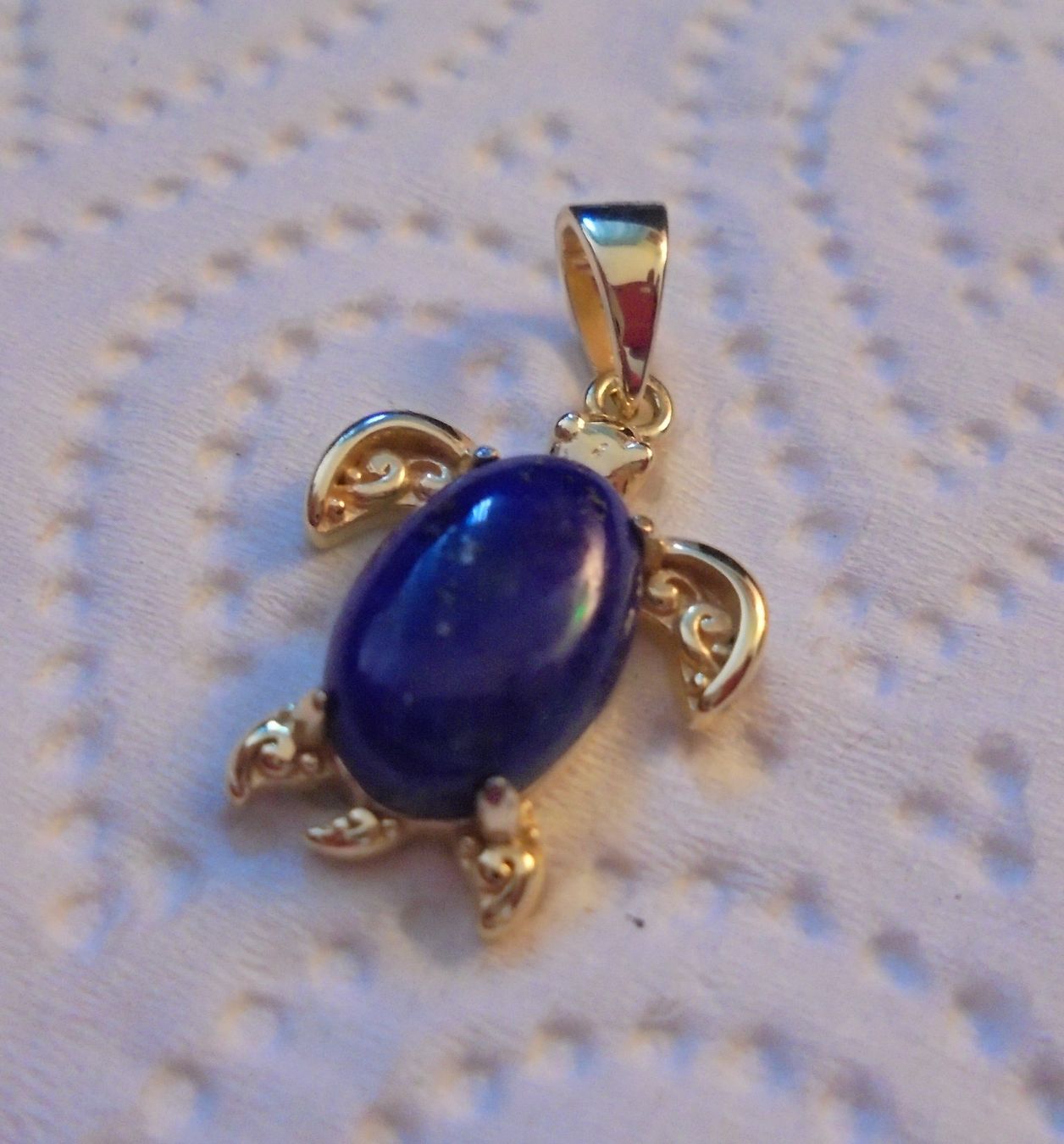 Ciondoli: Echtschmuck: Lapislazuli-Silberanhänger, vergoldet – Nuovo (secondo la descrizione) da Zuchwil venduto da maumauchi 2
