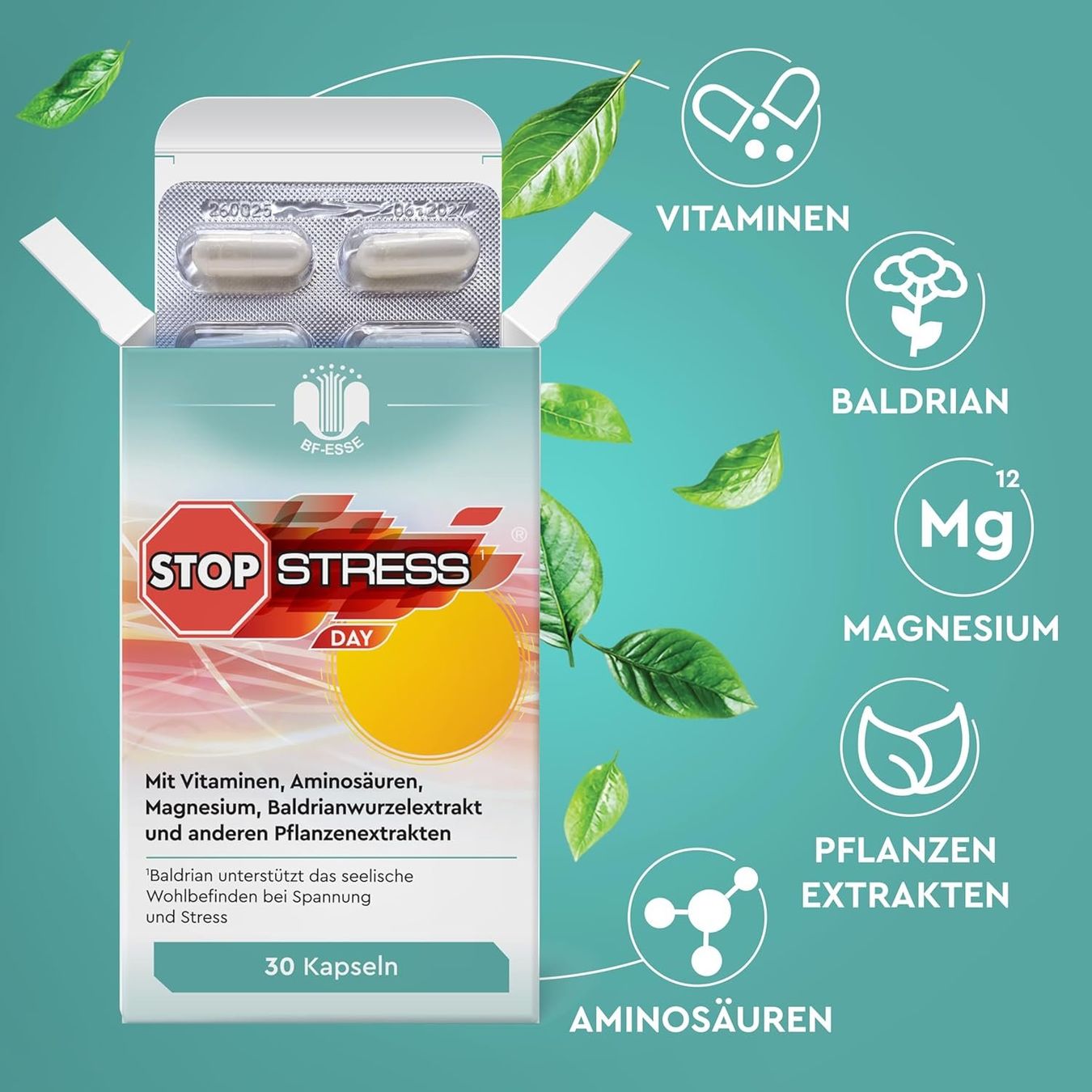 Lebensmittel & Spezialitäten: Anti Stress Kapseln Magnesium Baldrian – Gebraucht aus Suhr von TradeMasters 5