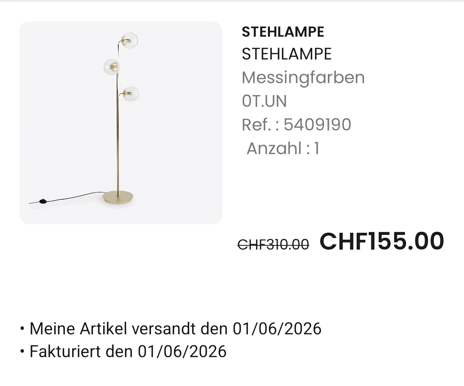 La Redoute Lampen: Deckenleuchte Messing mit drei Glaskugeln gebraucht einwandf – Neu (gemäss Beschreibung) aus Urdorf von sal_2nms 1