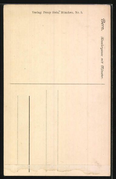 Cartoline postali: AK Bern, Kesslergasse mit Münster – Usato da Berlin venduto da bartko-reher 1