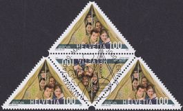2007, Nr.1230 (EUROPA) Viererblock mit Ersttags-Stempel.
