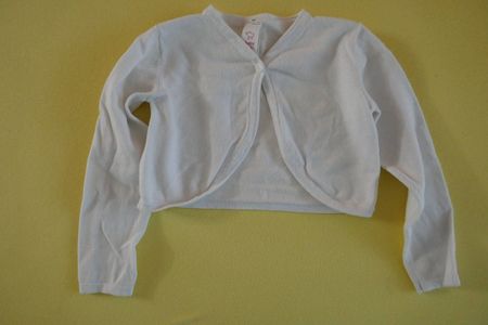 Kurzes weisses Jäckchen/Bolero, Gr. 92