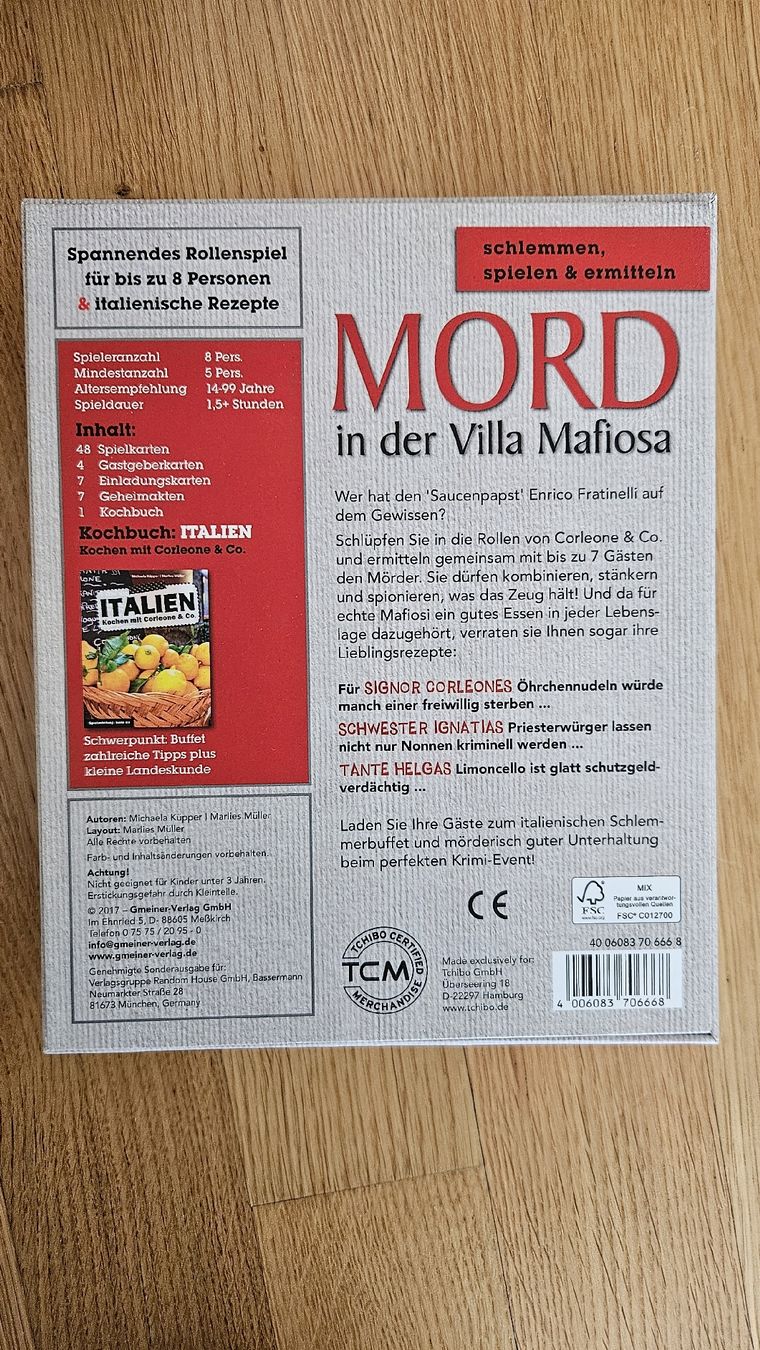 Spiele: Krimispiel "Mord in der Villa Mafiosa" – Neu (gemäss Beschreibung) aus Wetzikon ZH von ELIVNE 1