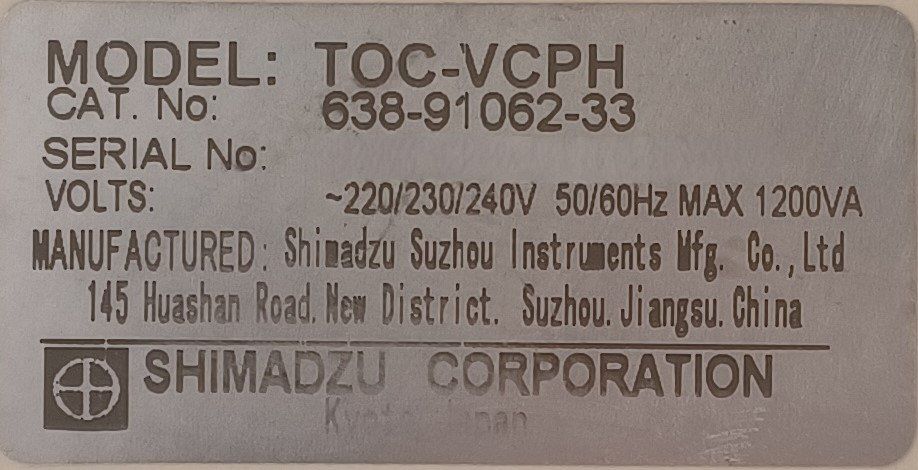 Laborzubehör: Shimadzu TOC-VCPH + ASI-V Total Organic Carbon Analyzer – Defekt aus Niederdorf von LeptonAG_Labor 8