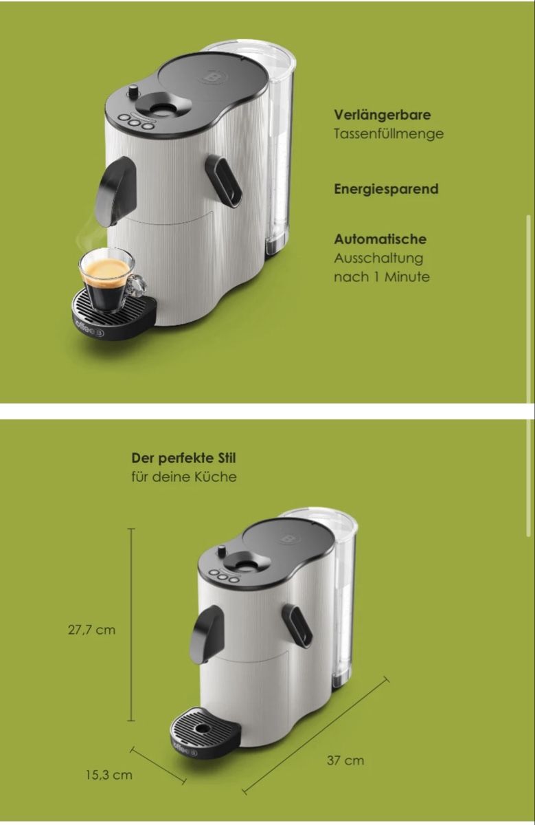 Coffee B Macchine per caffè & Macchine per espresso: CoffeeB Horizon Kaffeemaschine Grau - Originalverpackt – Nuovo e nell'imballaggio originale da Rorschacherberg venduto da drdupor 5