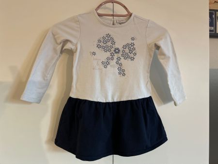Kleid weiss/blau mit Motiv von FAGOTTINO  Gr. 92