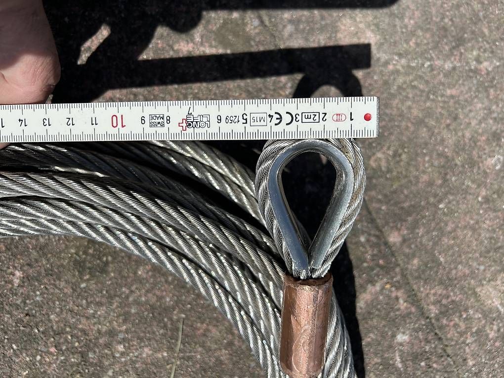 Kabel: Edelstahldrahtseil 10mm mit Kauschen – Gebraucht aus Mägenwil von Vwkaefer68 2
