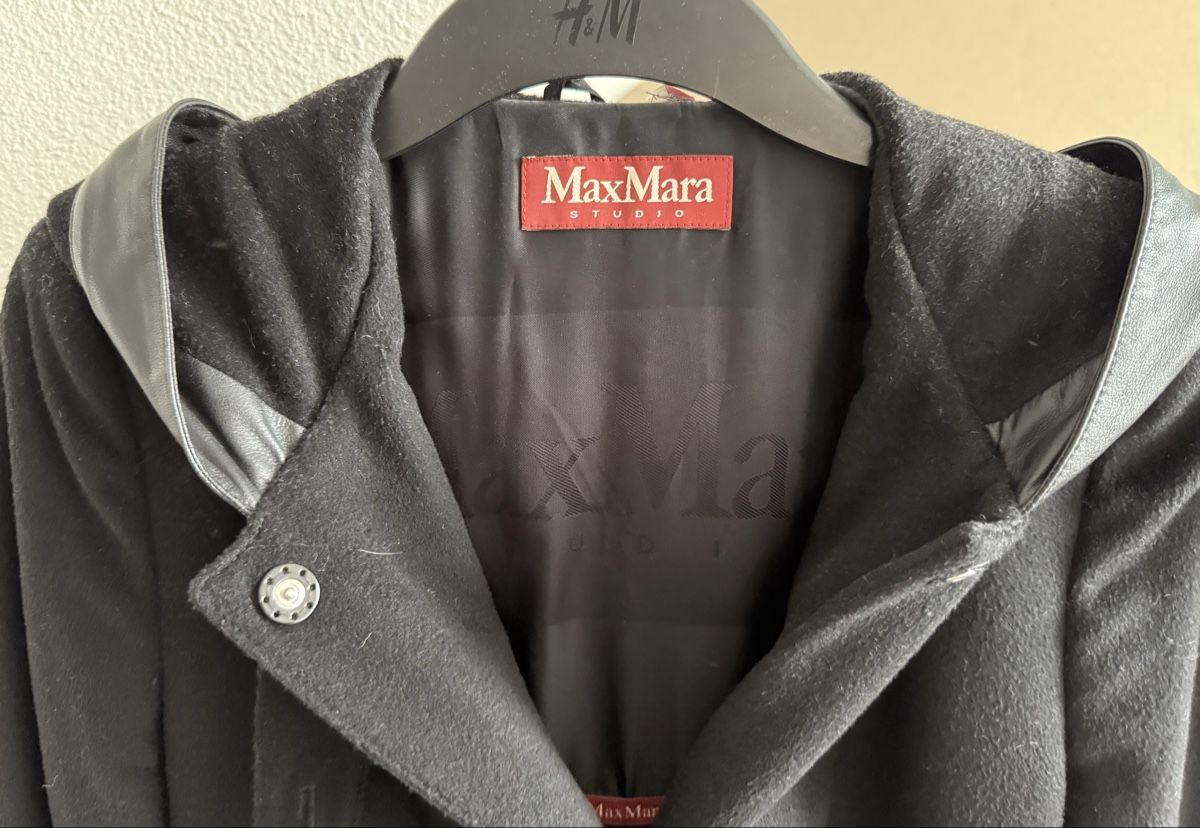 Max Mara Cappotti: MAX MARA Wollmantel Gr. 38 mit Lederdetails – Usato da Islikon venduto da Julies_wardrobe 2