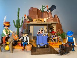 Playmobil Western, grosse Goldmine mit sehr viel Zubehör
