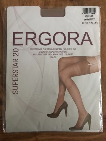 Neu Ergora Superstar 20 Feinstrümpfe Grösse L Beige Strümp