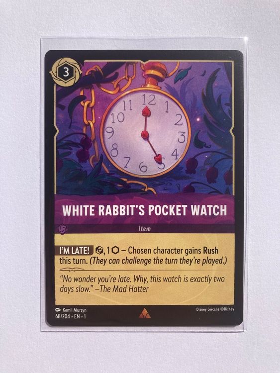 Lorcana Disney White Rabbit`s Pocket Watch 68/204 EN RARE (Gebraucht ...