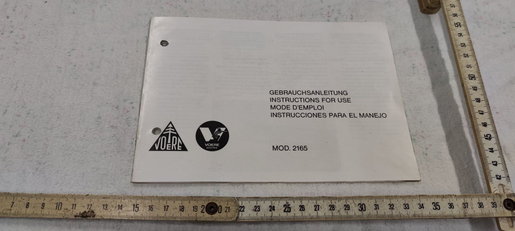 Documenti: ANLEITUNG VOERE MOD.2165 – Usato da Cama venduto da anto_a