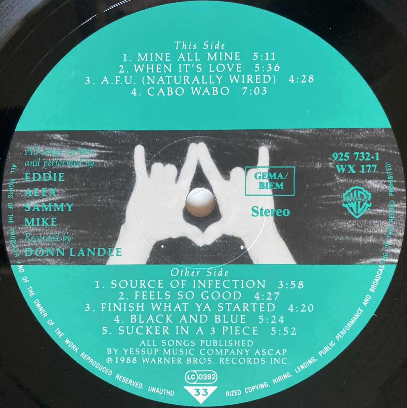 Dischi in vinile: VAN HALEN - OU812 – Usato da Bottens venduto da hotter-than-hell 3