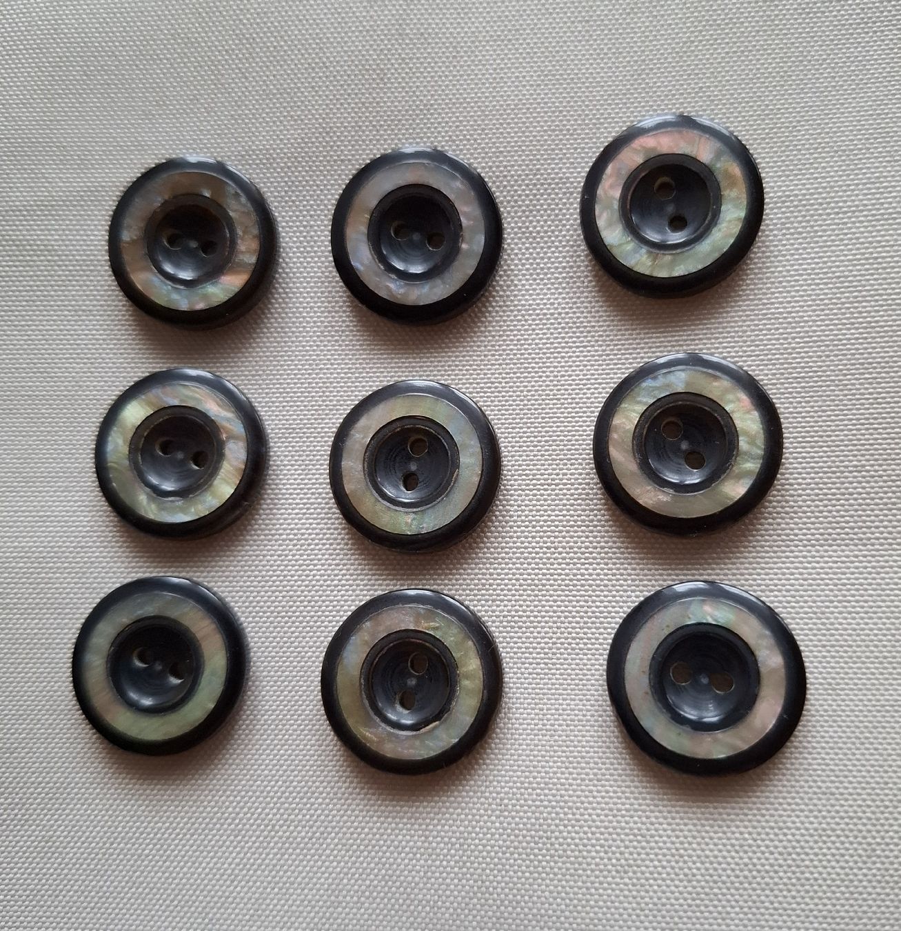 Bottoni: 9 Stück Knöpfe, 18 mm. – Nuovo (secondo la descrizione) da Dietikon venduto da Hirschkopf