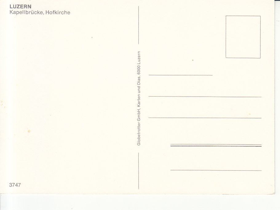 Cartoline postali: Luzern Kapellbrücke ca. 1980 – Usato da Bürglen TG venduto da StampGraf 1