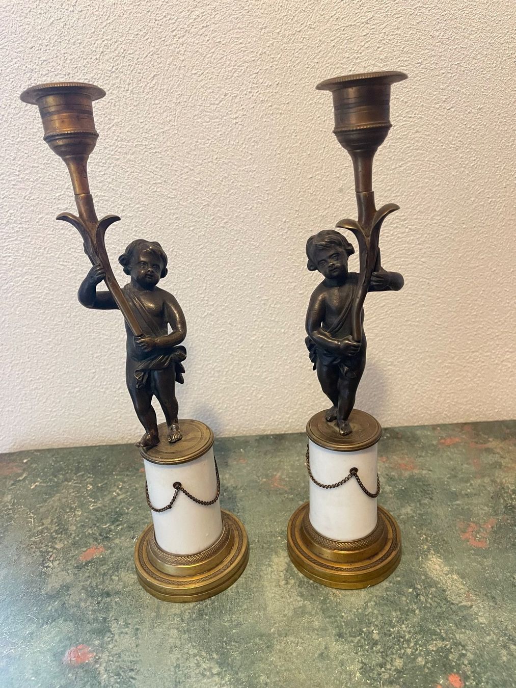 Portacandele: Wunderschöne Kerzenständer antik Bronce – Usato da Villnachern venduto da socondlife