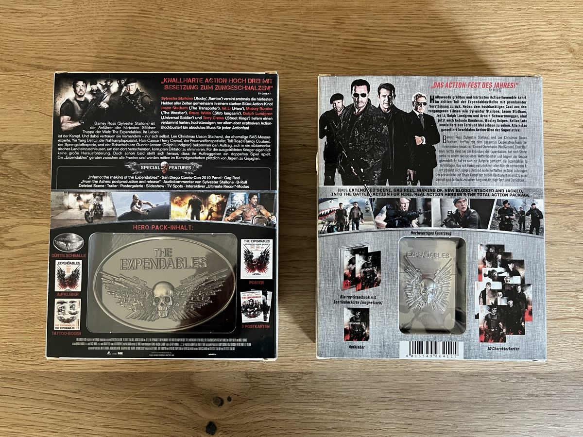 Tutti i DVDs: The Expendables 1 & 3 Blu-ray Limited Hero Pack – Usato da Küttigen venduto da mat-drew 2