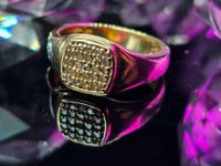 Gelbe Diamanten Ring Gold Silberring 925 vergoldet Nachweis!