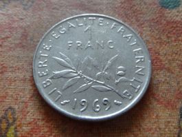 FRANCE  1 Franc  1969  (P)