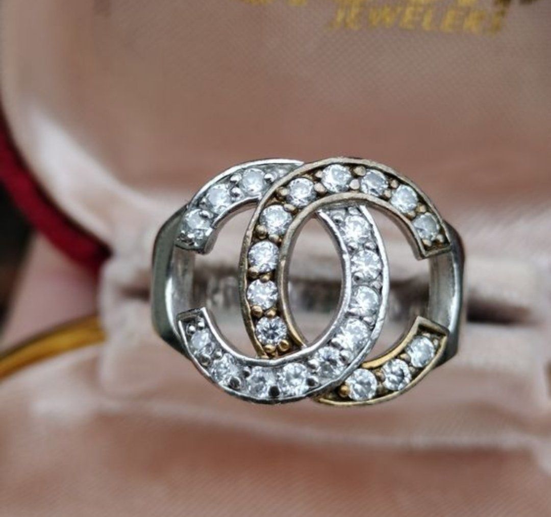 Anelli: Bicolor Zirkonia Ring 925 Solid Sterling Silber – Usato da Schwyz venduto da els_7cys 2