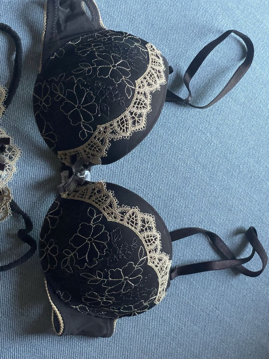 Yamamay Sonstige Unterwäsche: Yamamay Set BH + String in Braun/Gold 75/B / S/M – Gebraucht aus St. Moritz von hdj_dd7v 1